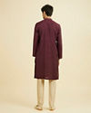 Manyavar Men Regal Wine Kurta Pajama