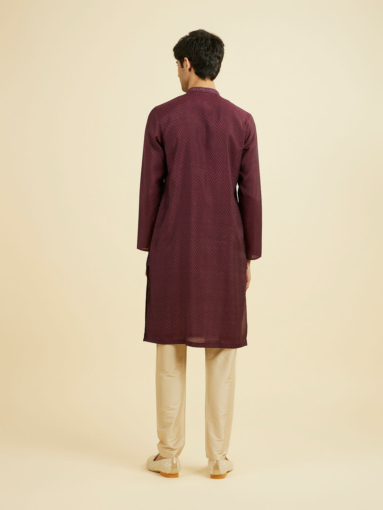 Manyavar Men Regal Wine Kurta Pajama