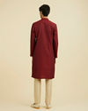 Manyavar Men Maroon Splendor Kurta Set