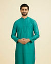 Manyavar Men Teal Green Kurta Pajama