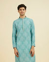 Manyavar Men Aqua Green Kurta Pajama