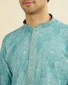 Manyavar Men Aqua Green Kurta Pajama