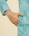 Manyavar Men Aqua Green Kurta Pajama