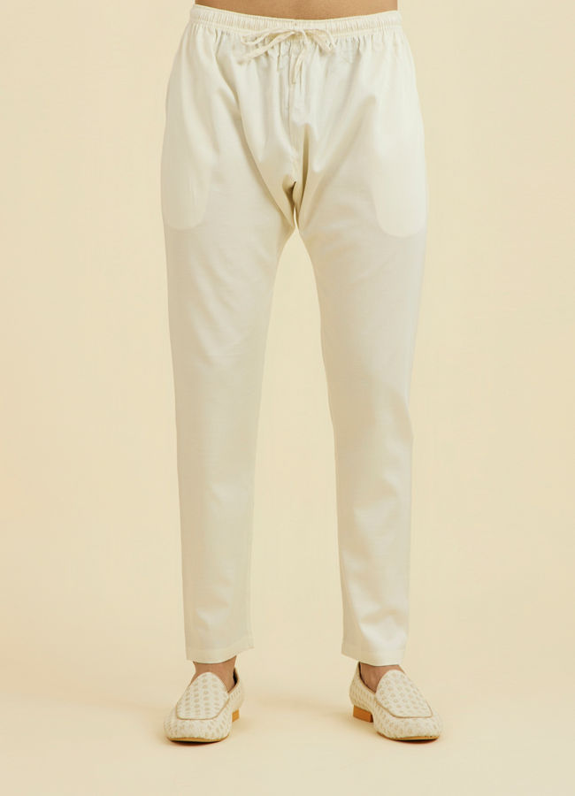 Manyavar Men Regal Cream Kurta Pajama