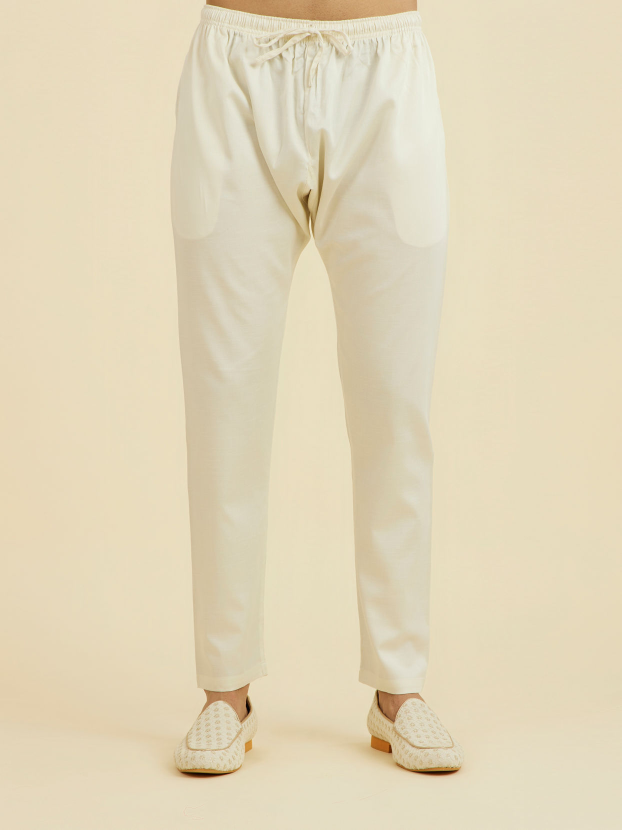 Manyavar Men Regal Cream Kurta Pajama