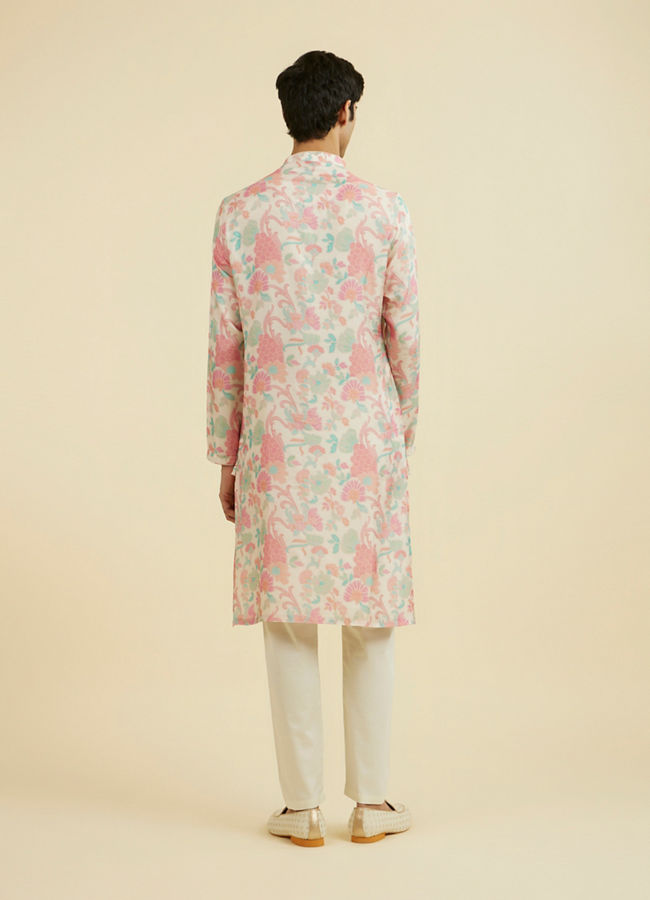 Manyavar Men Regal Cream Kurta Pajama