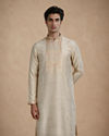 Manyavar Men Gold Tissue Kurta Pajama