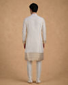 Manyavar Men Cream Silk Kurta Pajama with Self-Texture