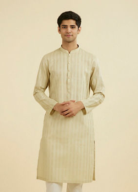 Manyavar Men Pista Green Kurta Pajama Set