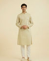 Manyavar Men Pista Green Kurta Pajama Set