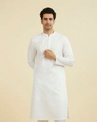 Manyavar Men Ethereal White Kurta Pajama