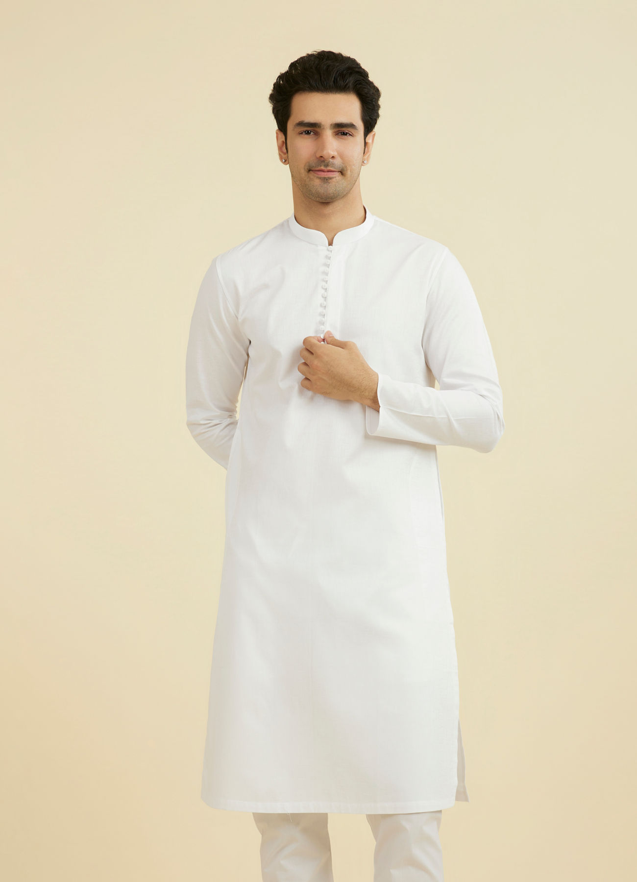 Manyavar Men Ethereal White Kurta Pajama