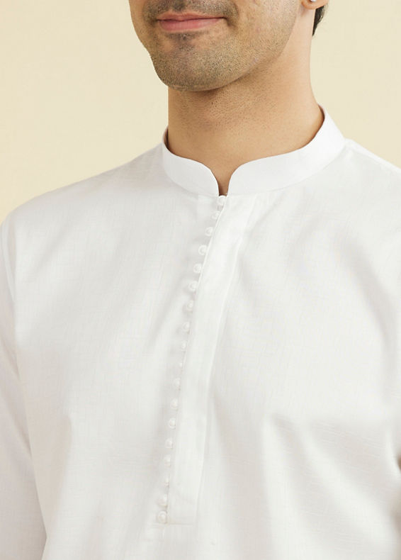 Manyavar Men Ethereal White Kurta Pajama
