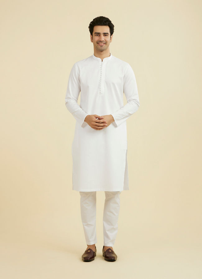 Manyavar Men Ethereal White Kurta Pajama