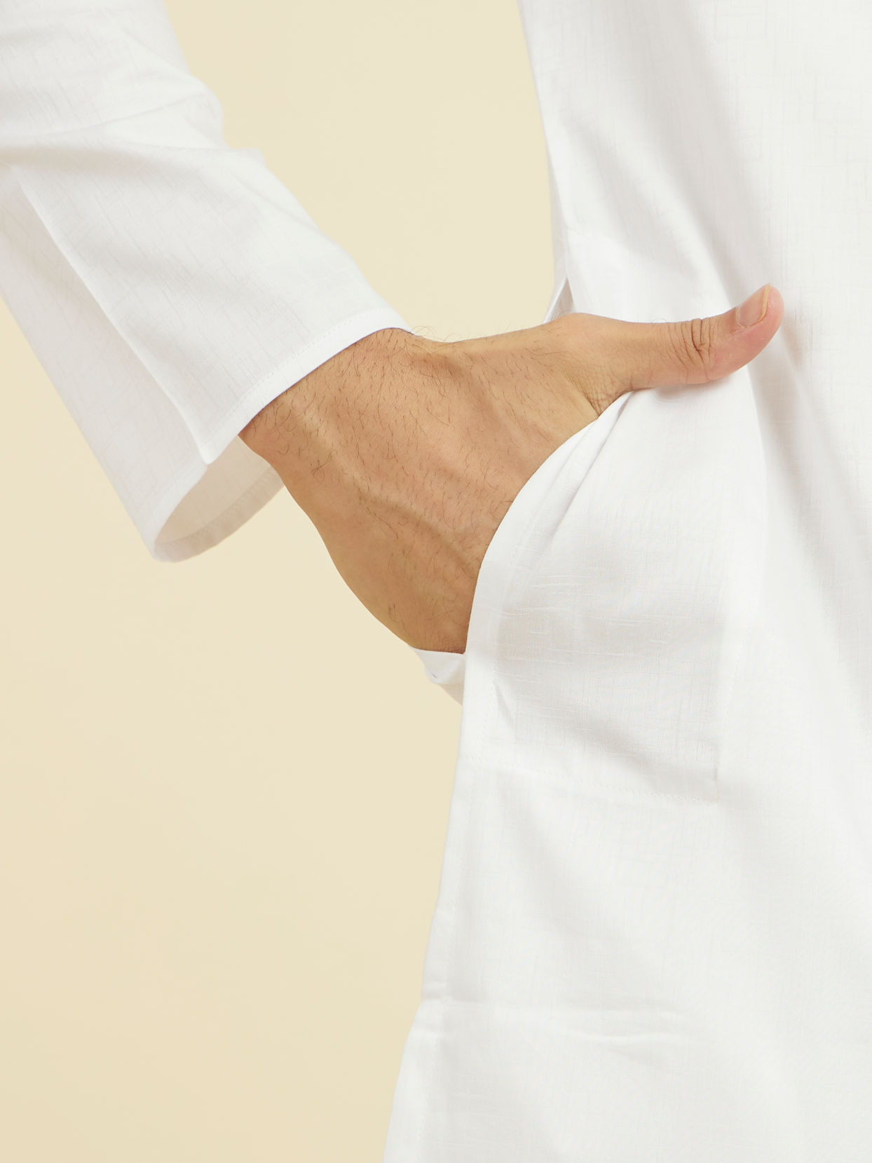 Manyavar Men Ethereal White Kurta Pajama