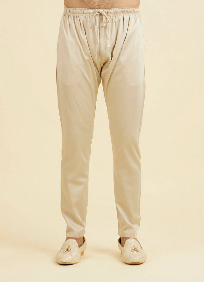 Manyavar Men Red Blended Viscose Printed Kurta Pajama Set