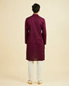 Manyavar Men Wine Cotton Kurta Pajama Set