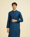 Manyavar Men Teal Blue Kurta Pajama