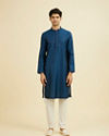 Manyavar Men Teal Blue Kurta Pajama