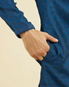 Manyavar Men Teal Blue Kurta Pajama