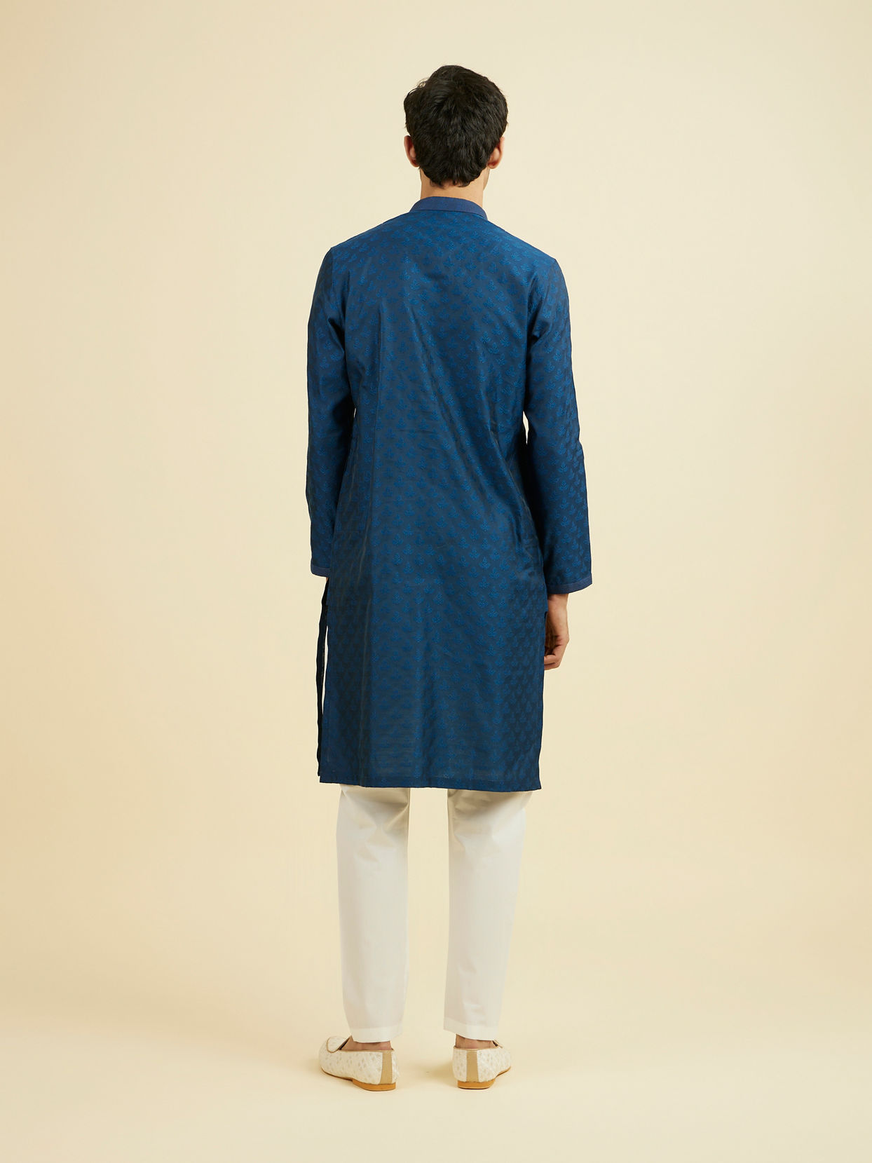 Manyavar Men Teal Blue Kurta Pajama