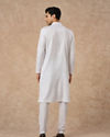 Manyavar Men White Cotton Kurta Pajama