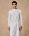 Manyavar Men White Cotton Kurta Pajama