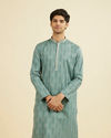Manyavar Men Aqua Green Kurta Pajama Set