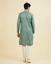 Manyavar Men Aqua Green Kurta Pajama Set