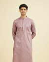 Manyavar Men Lilac Cotton Kurta Pajama