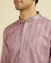 Manyavar Men Lilac Cotton Kurta Pajama