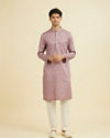 Manyavar Men Lilac Cotton Kurta Pajama