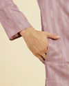 Manyavar Men Lilac Cotton Kurta Pajama