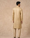 Manyavar Men Beige Art Silk Kurta Pajama