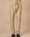 Manyavar Men Beige Art Silk Kurta Pajama