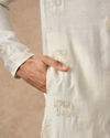 Manyavar Men Cream Blended Viscose Kurta Pajama