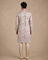 Manyavar Men Pink Blended Cotton Printed Kurta Pajama