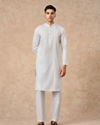 Manyavar Men White Cotton Kurta Pajama