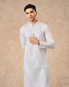 Manyavar Men White Cotton Kurta Pajama