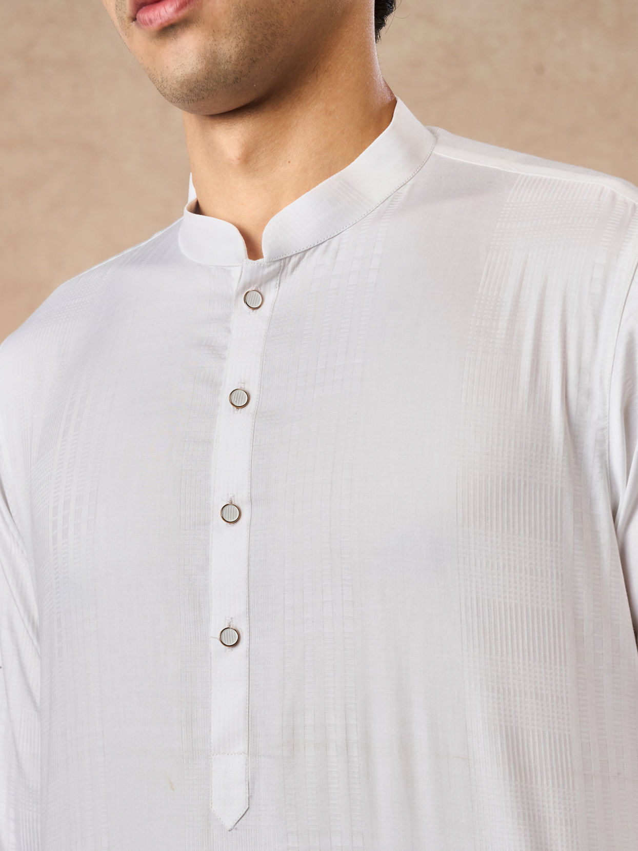 Manyavar Men White Cotton Kurta Pajama