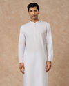 Manyavar Men White Cotton Kurta Pajama