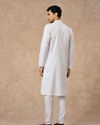 Manyavar Men White Cotton Kurta Pajama