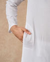 Manyavar Men White Cotton Kurta Pajama