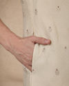 Manyavar Men Beige Brocade Kurta Pajama Set