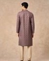 Manyavar Men Brown Blended Cotton Kurta Pajama with Print