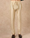 Manyavar Men Beige Art Silk Kurta Pajama