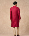Manyavar Men Pink Blended Viscose Kurta Pajama