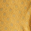 Mustard Blended Cotton Kurta Pajama with Embroidery