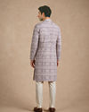 Manyavar Men Cream Viscose Kurta Pajama with Print