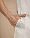 Manyavar Men Cream Blended Viscose Kurta Pajama with Basic Design